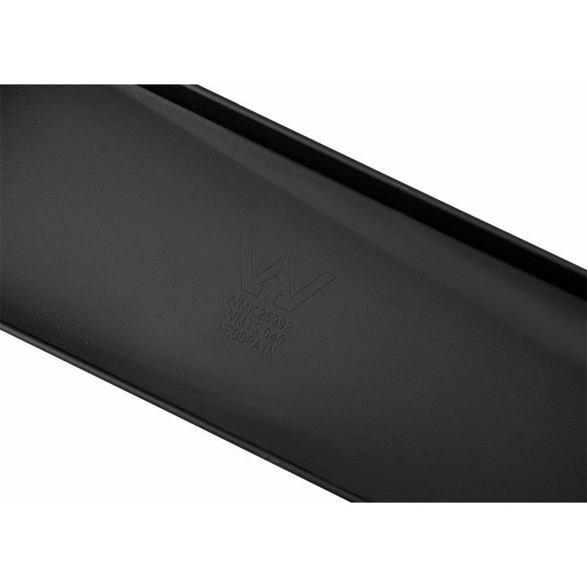 900mm Tile Insert Bathroom Shower Black Grate Drain w/Centre outlet Floor Waste