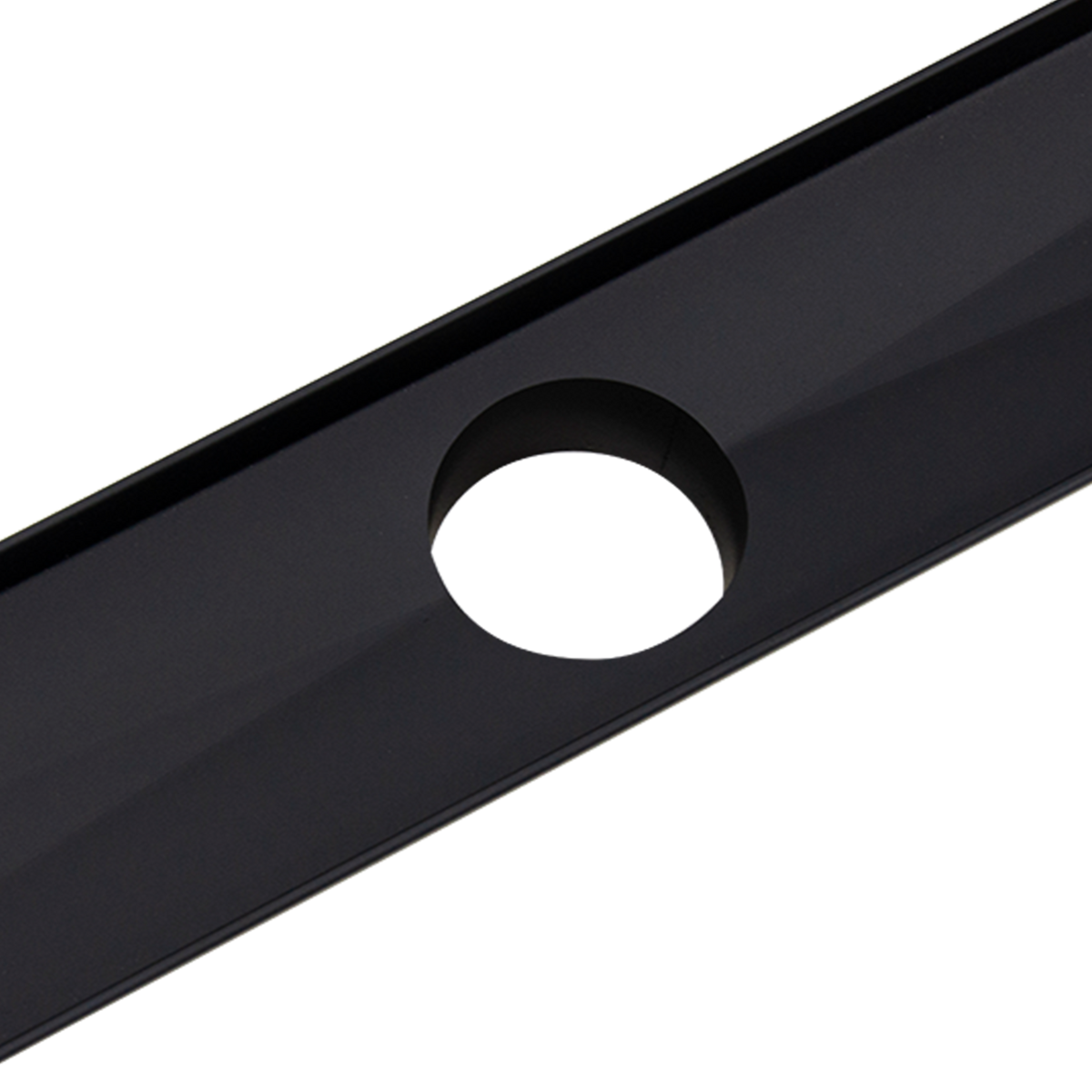 800mm Bathroom Shower Black Grate Drain w/Centre outlet Floor Waste