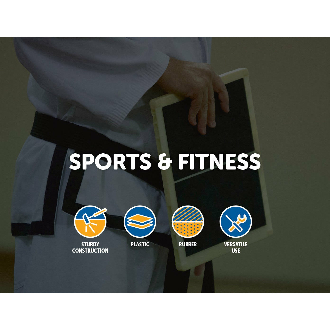 Martial Arts Supply Rebreakable Board Taekwondo, MMA, Karate-Set: Yellow, Blue, Red & Black