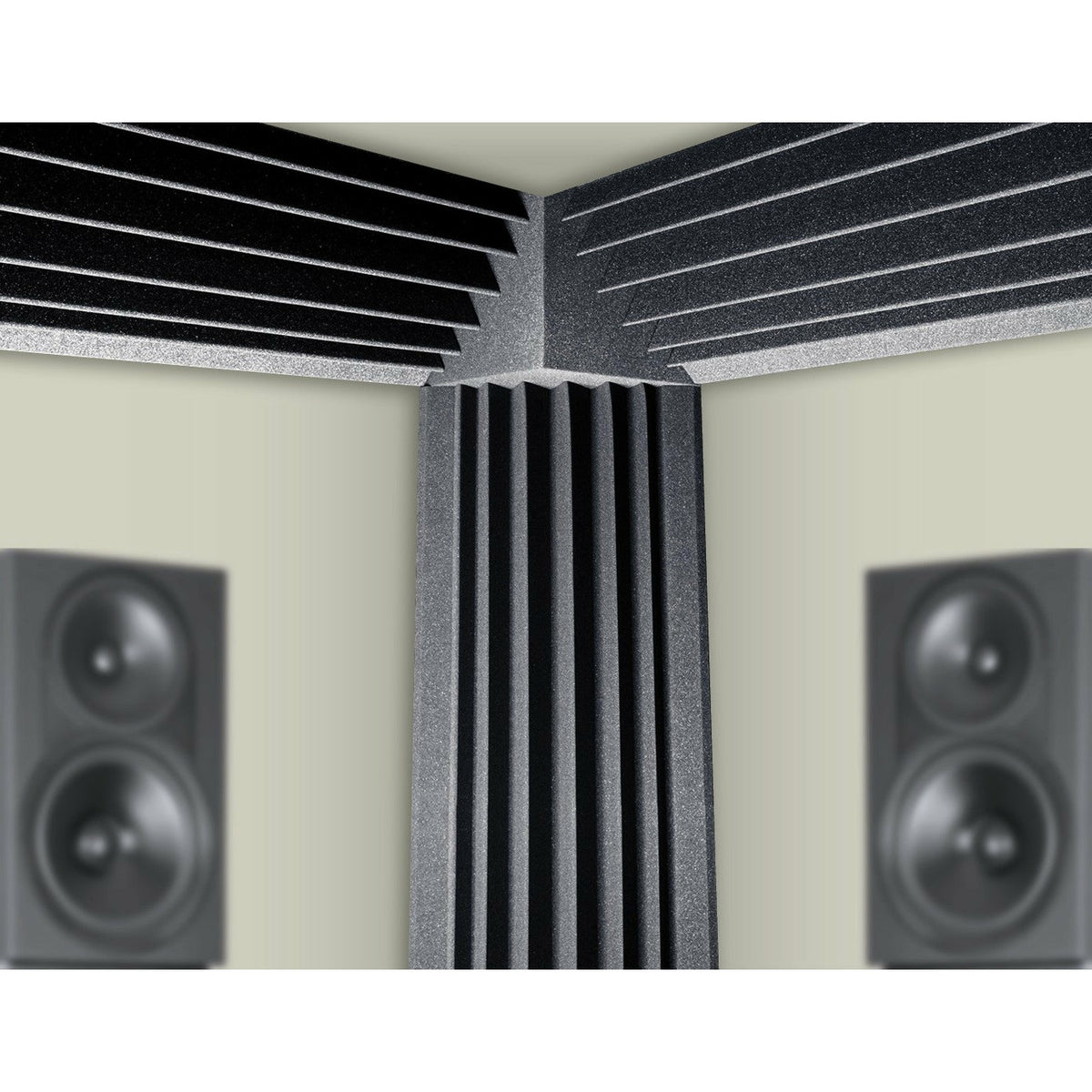 20pcs Studio Acoustic Foam Corner Bass Trap Sound Absorption Treatment Proofing