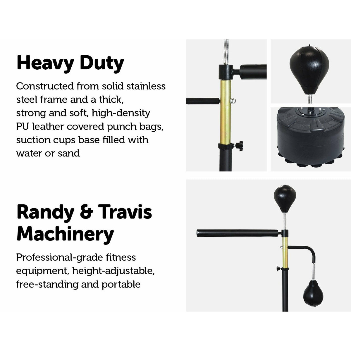 Free Standing Punching Bag Speedball Boxing Reflex Training Target Dummy Gym