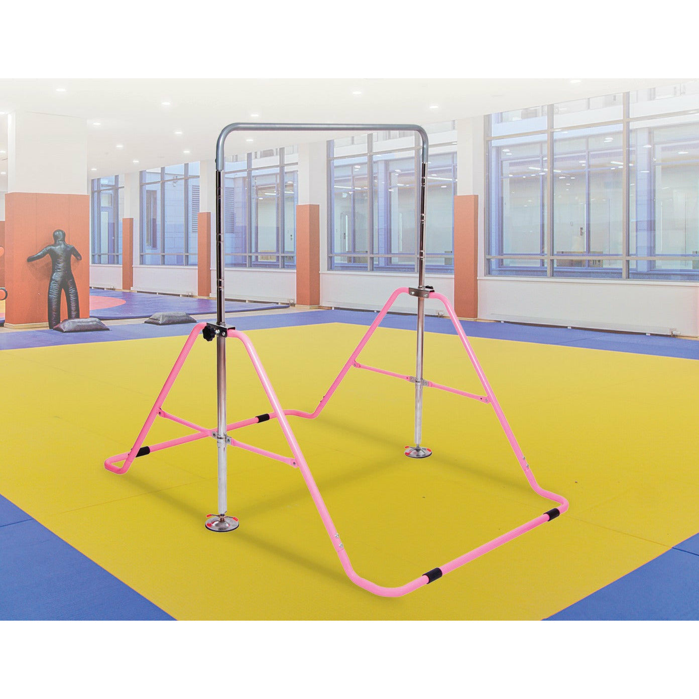 Kids Gymnastics Bars Training Horizontal Bar Monkey Kip Bar Pink