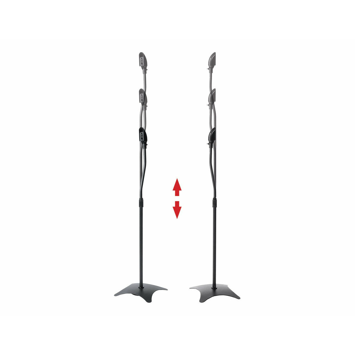 2pcs Speaker Stands Stand Rear Surround Sound Satellite Speakers Adjustable