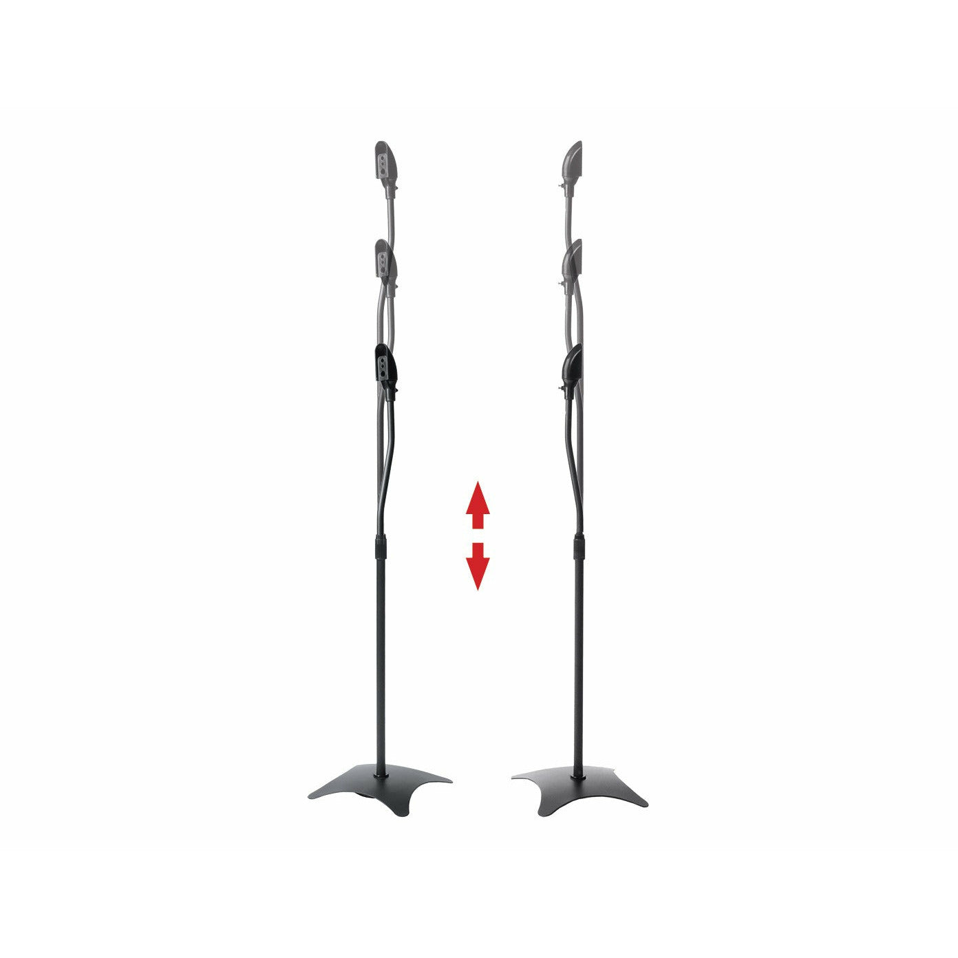 2pcs Speaker Stands Stand Rear Surround Sound Satellite Speakers Adjustable