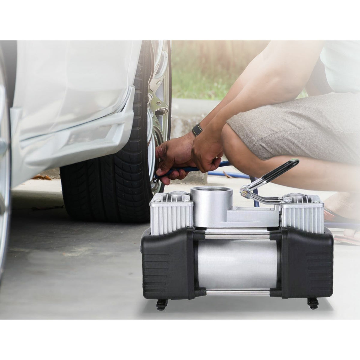 12V Car Air Compressor 4x4 Tyre Deflator 4wd Inflator Portable 85L/min