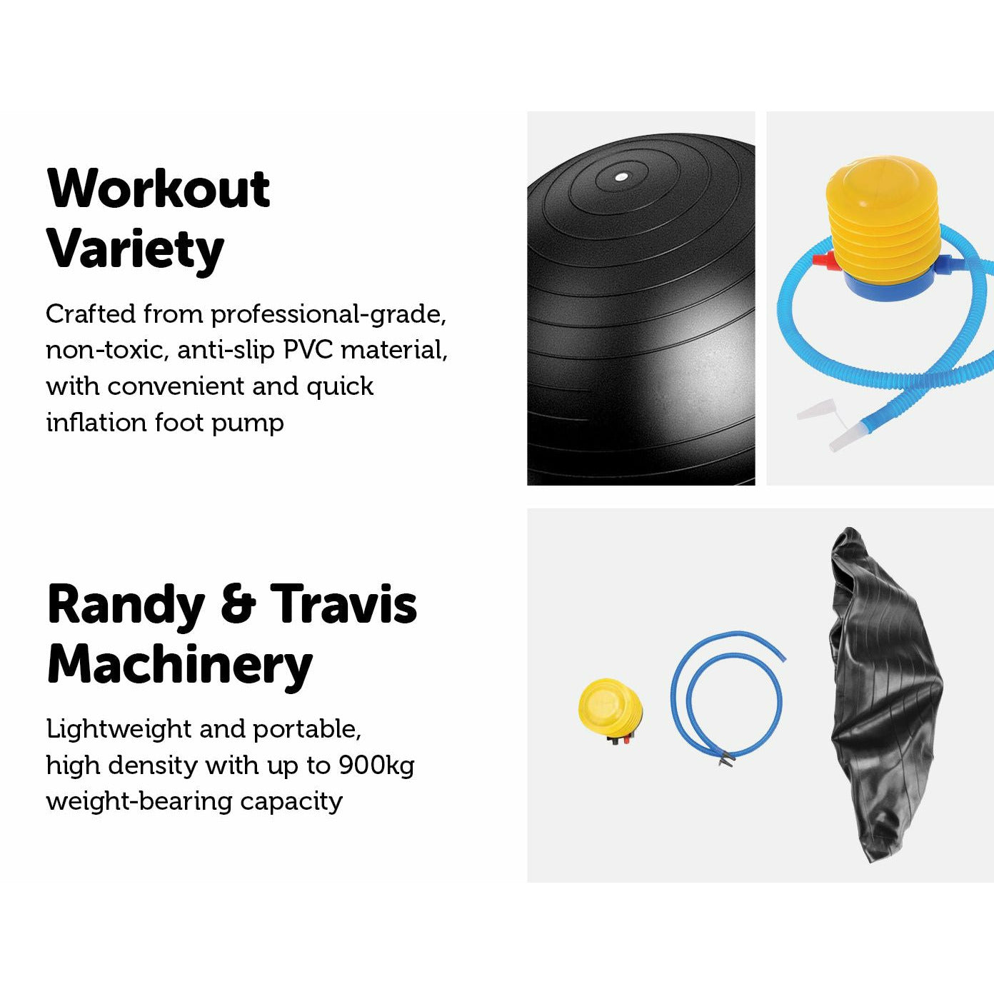 75cm Static Strength Exercise Stability Ball with Pump