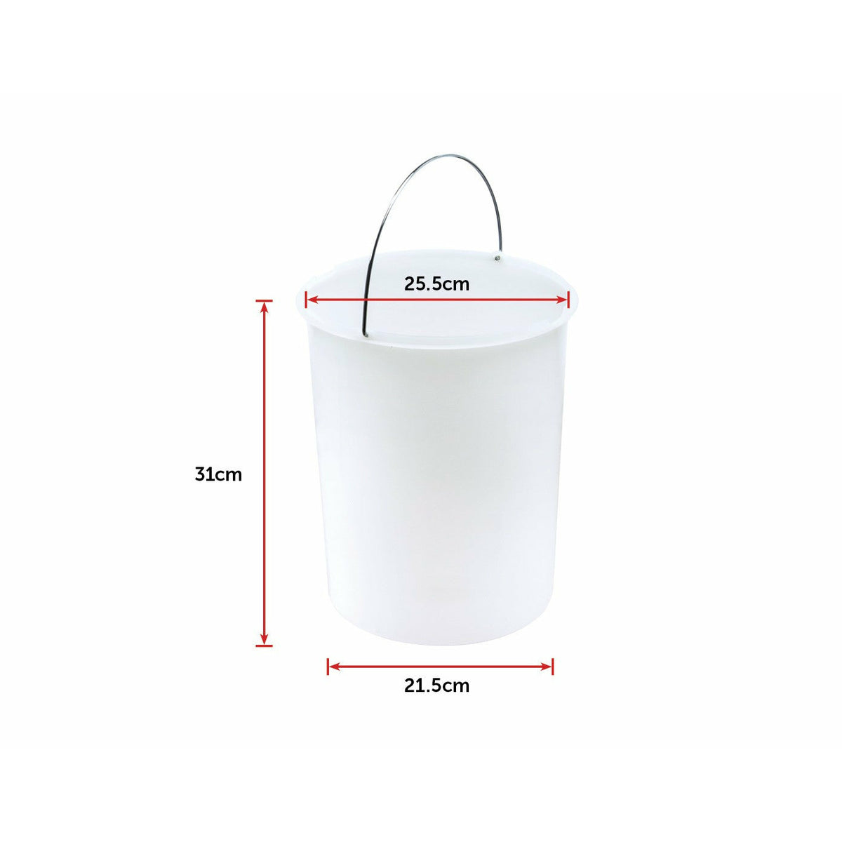 Kitchen Swing Pull Out Bin Stainless Steel Garbage Rubbish Waste Trash Can 14L