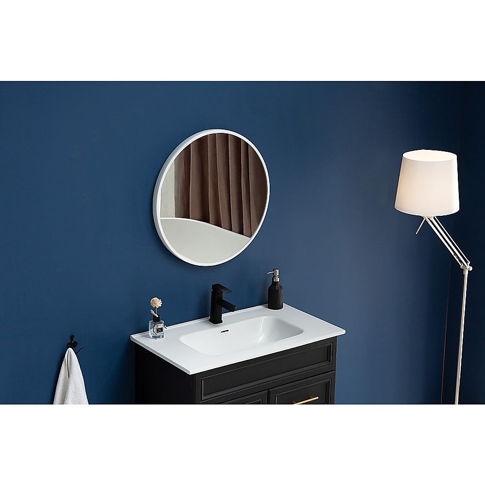 80cm Round Wall Mirror Bathroom Makeup Mirror by Della Francesca