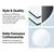 80cm Round Wall Mirror Bathroom Makeup Mirror by Della Francesca