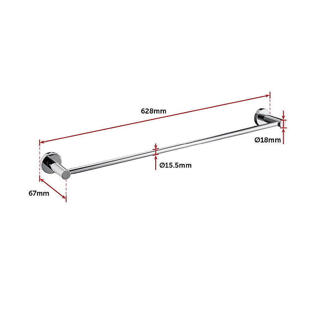 Classic Chrome Towel Bar Rail Bathroom