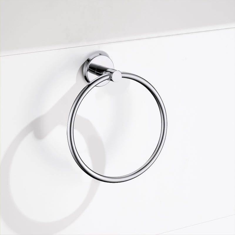 Classic Chrome Towel Bar Rail Ring Bathroom