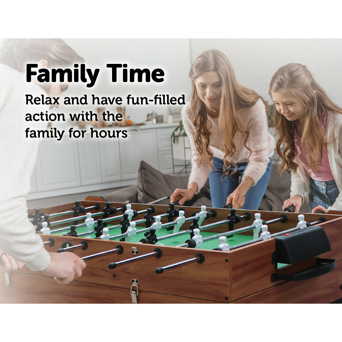 4FT 3-in-1 Games Foosball Soccer Hockey Pool Table Table