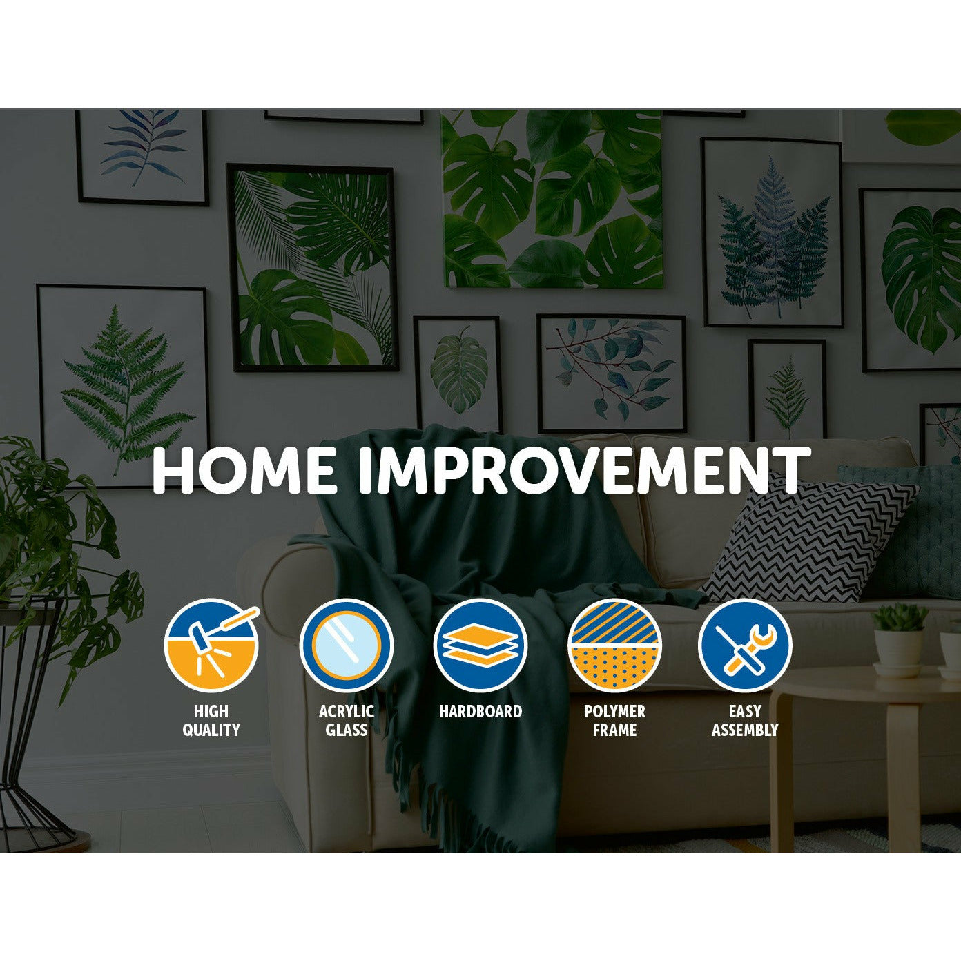 Photo Frames Collage Black A3 Picture Frame Wall Set Home Decor 3PCS