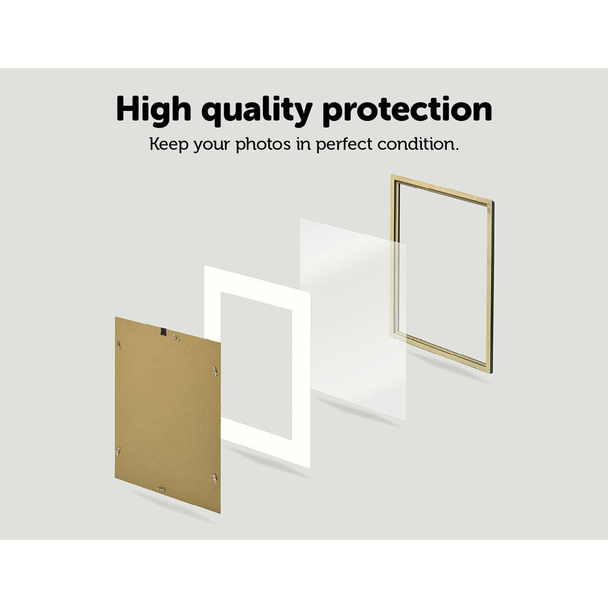 Photo Frames Collage Black A3 Picture Frame Wall Set Home Decor 3PCS