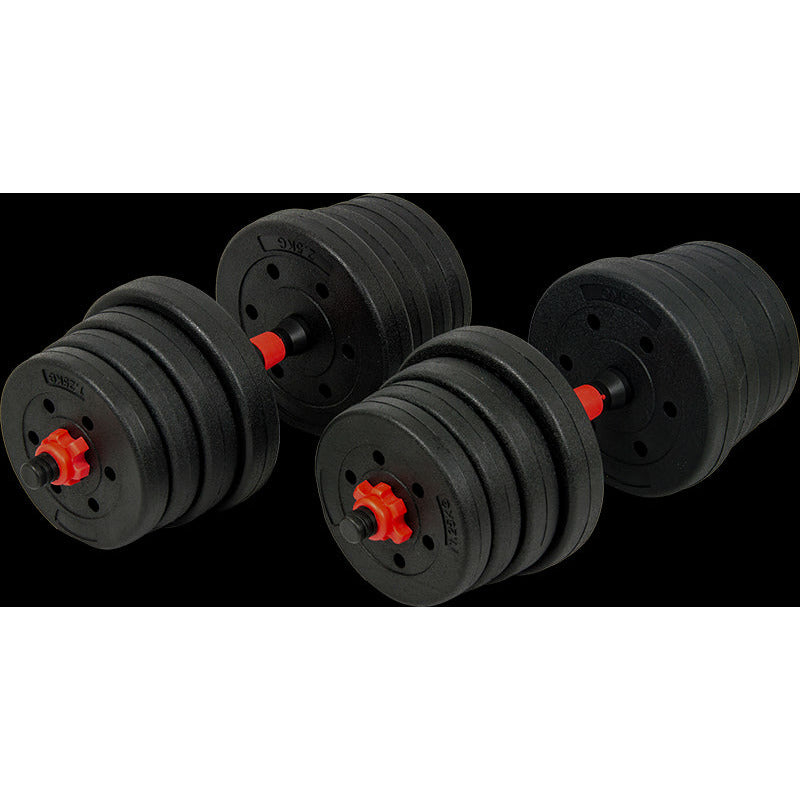 30kg Adjustable Rubber Dumbbell Set Barbell Home GYM Exercise Weights