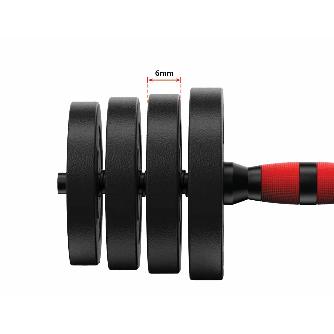 40kg Adjustable Rubber Dumbbell Set Barbell Home GYM Exercise Weights