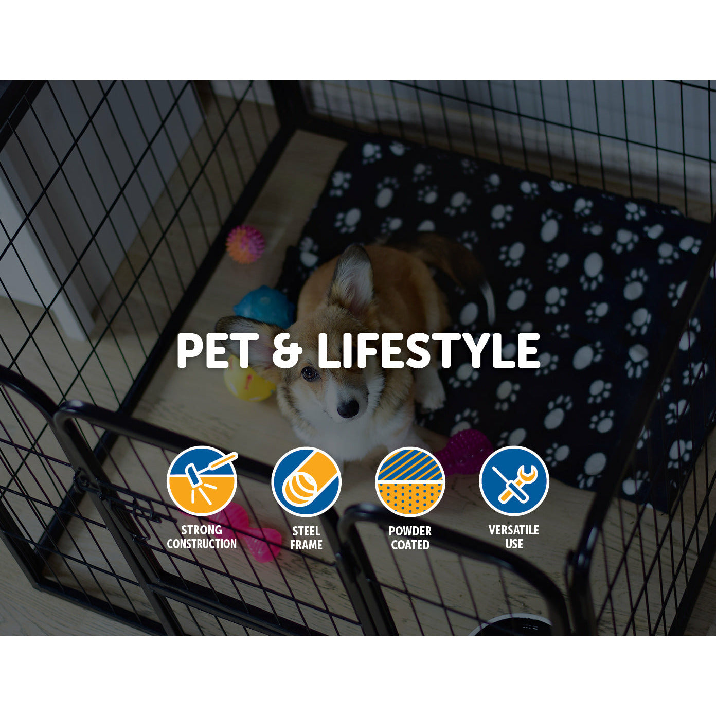 24" 8 Panel Pet Dog Playpen Puppy Exercise Cage Enclosure Fence Play Pen