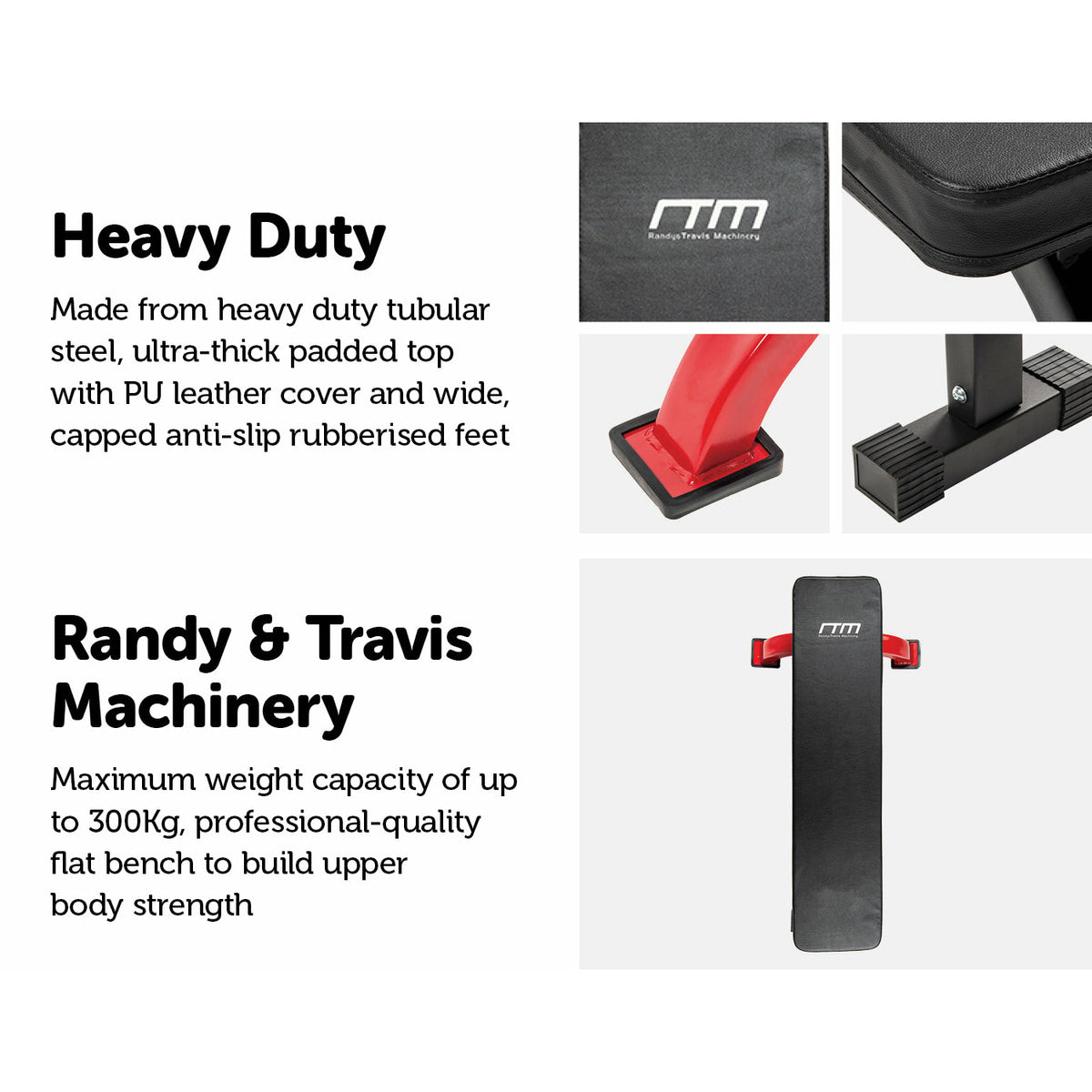 Fitness Flat Bench Weight Press Gym Home Strength Training Exercise