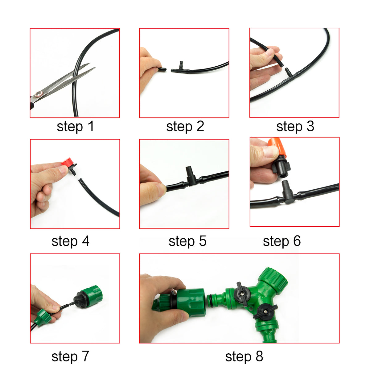 50M Hose Garden Irrigation System Plant Watering DIY Micro Drip Kits