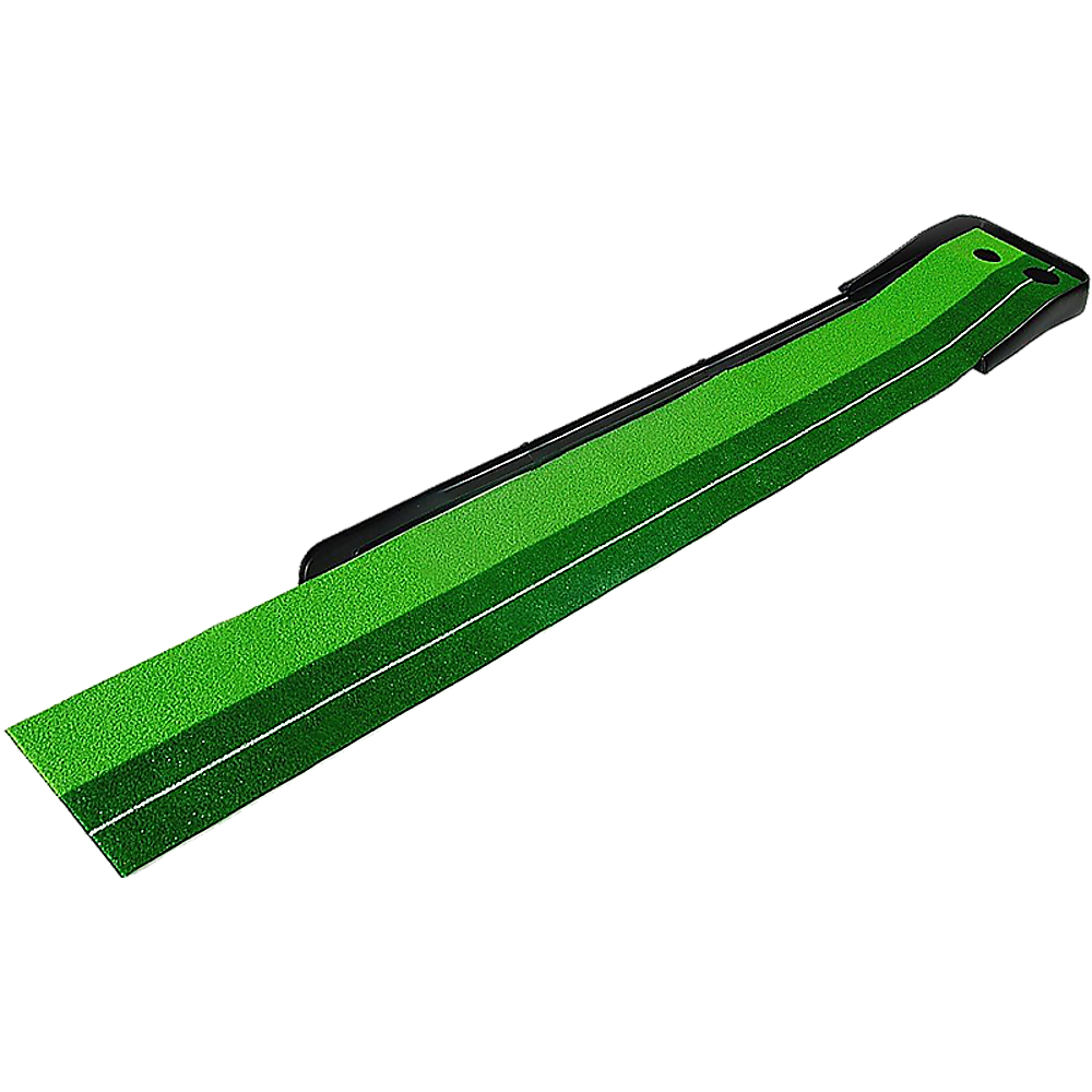 Indoor Practice Putting Green 2.5m Mat Inclined Ball Return Fake Grass 2 Holes