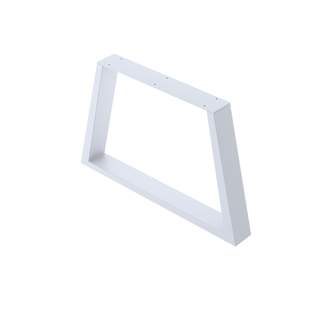 Trapezium-Shaped Table Bench Desk Legs Retro Industrial Design Fully Welded - White