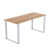 Rectangular-Shaped Table Bench Desk Legs Retro Industrial Design Fully Welded - White