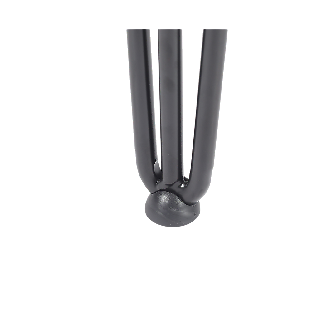 Set of 4 Industrial 3-Rod Retro Hairpin Table Legs 12mm Steel Bench Desk - 11cm Black