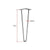 Set of 4 Chrome Retro Hairpin Table Legs 12mm Steel Bench Desk - 41cm