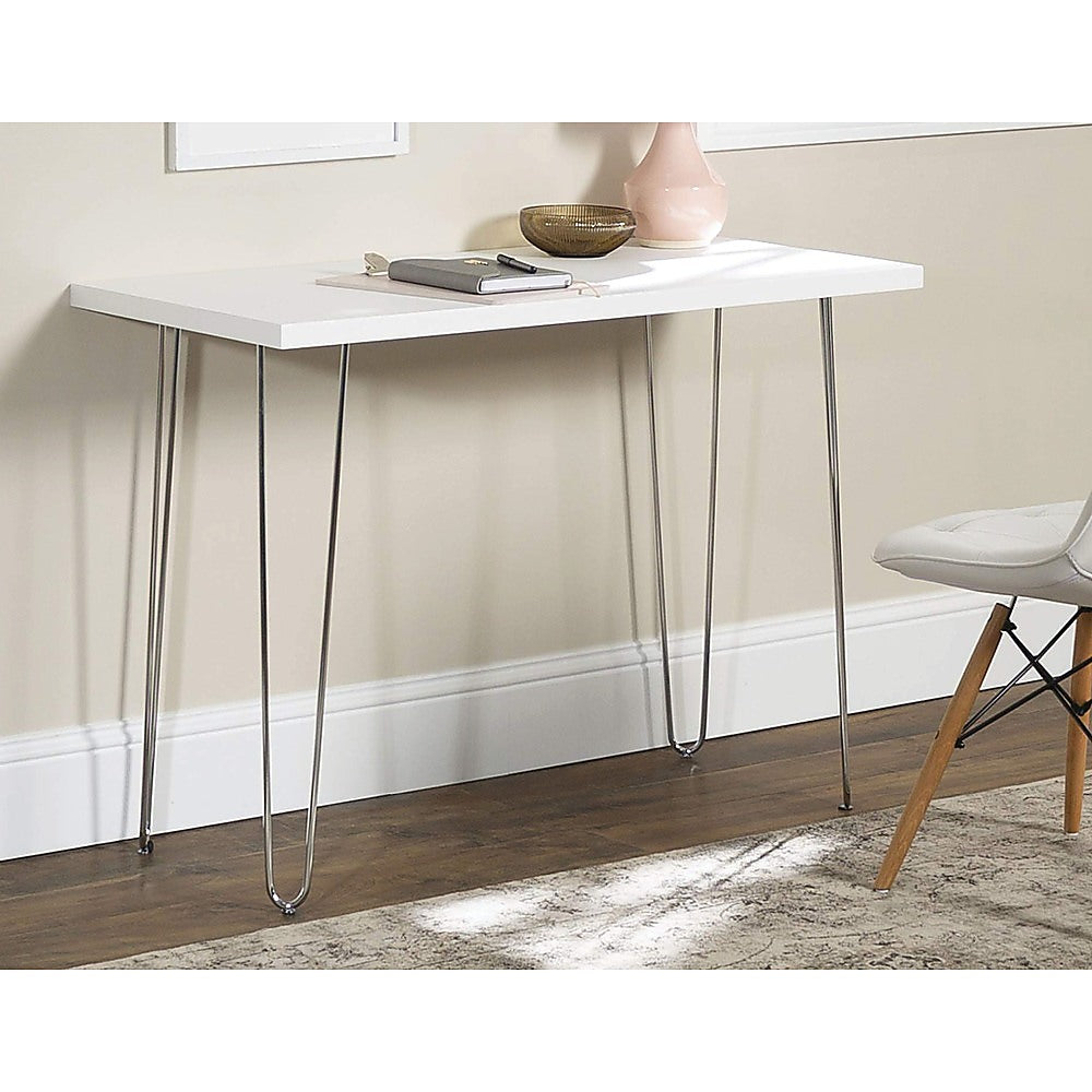Set of 4 Chrome Retro Hairpin Table Legs 12mm Steel Bench Desk - 71cm