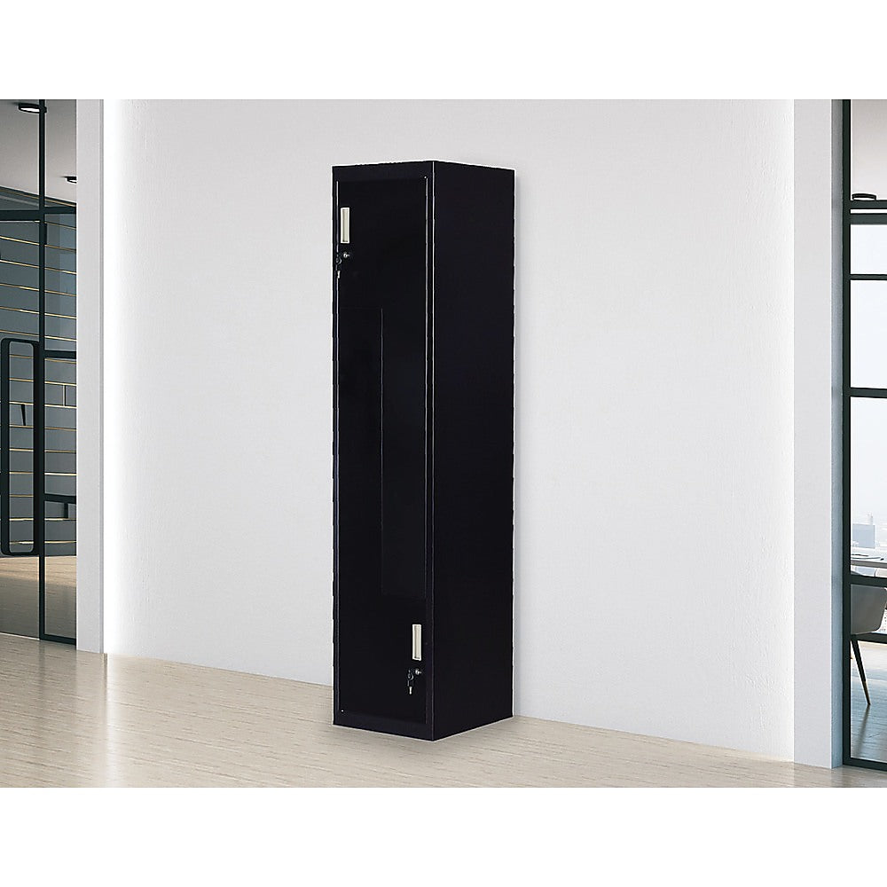 Black Two-Door L-shaped Office Gym Shed Storage Lockers