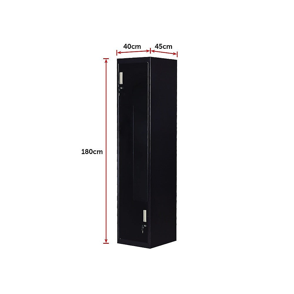 Black Two-Door L-shaped Office Gym Shed Storage Lockers