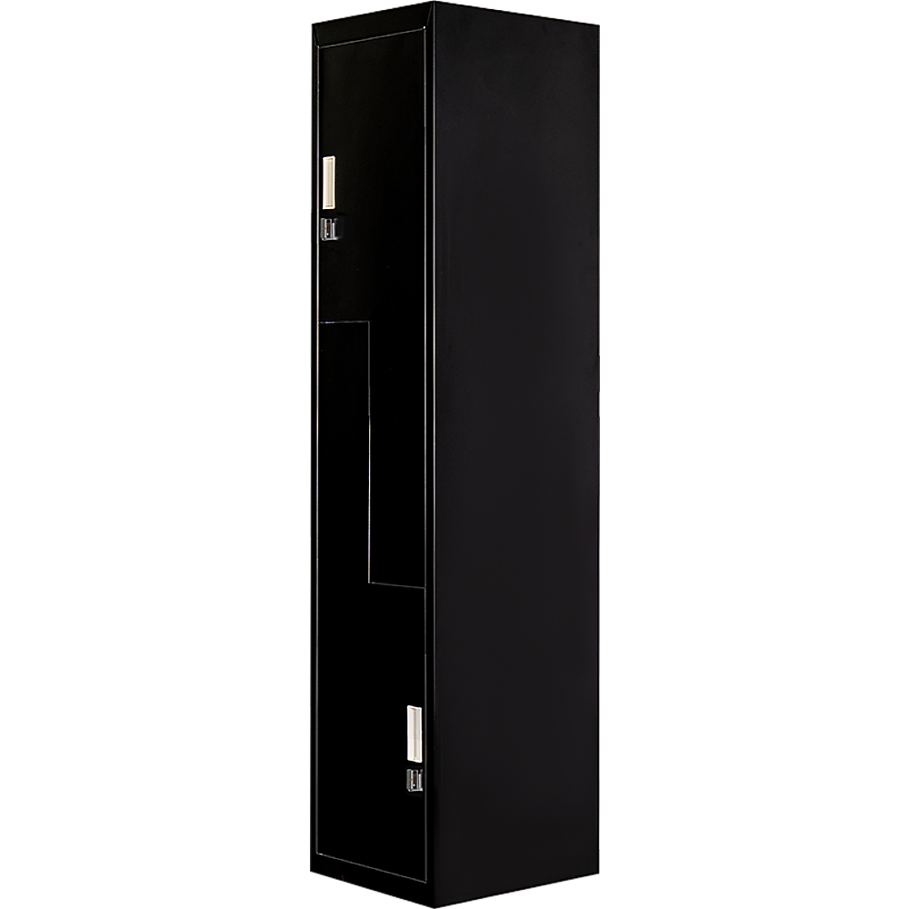 Black Two-Door L-shaped Office Gym Shed Storage Lockers