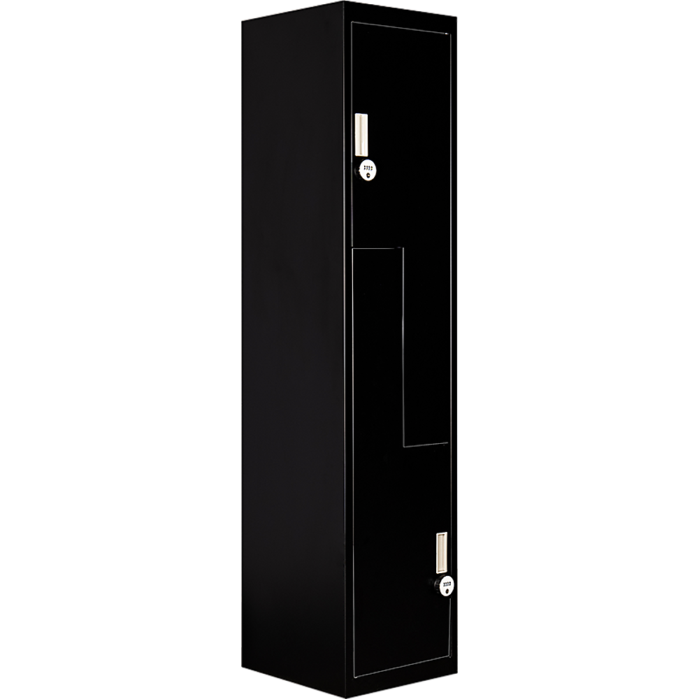 Black Two-Door L-shaped Office Gym Shed Storage Lockers