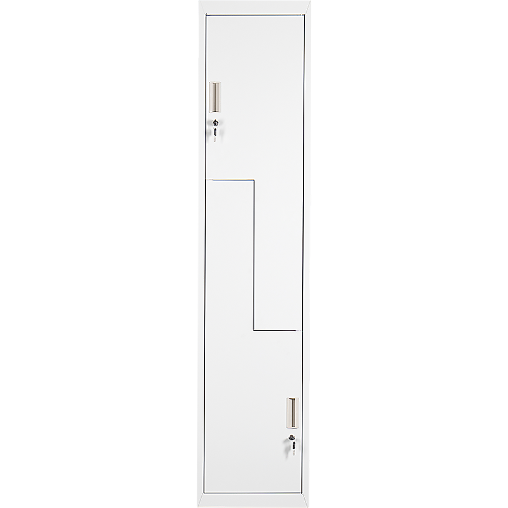 Grey Two-Door L-shaped Office Gym Shed Storage Lockers