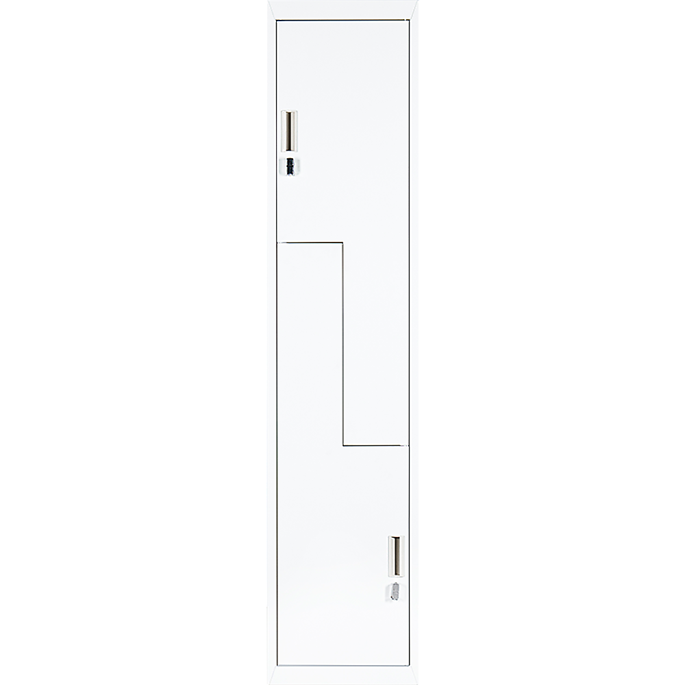 Grey Two-Door L-shaped Office Gym Shed Storage Lockers