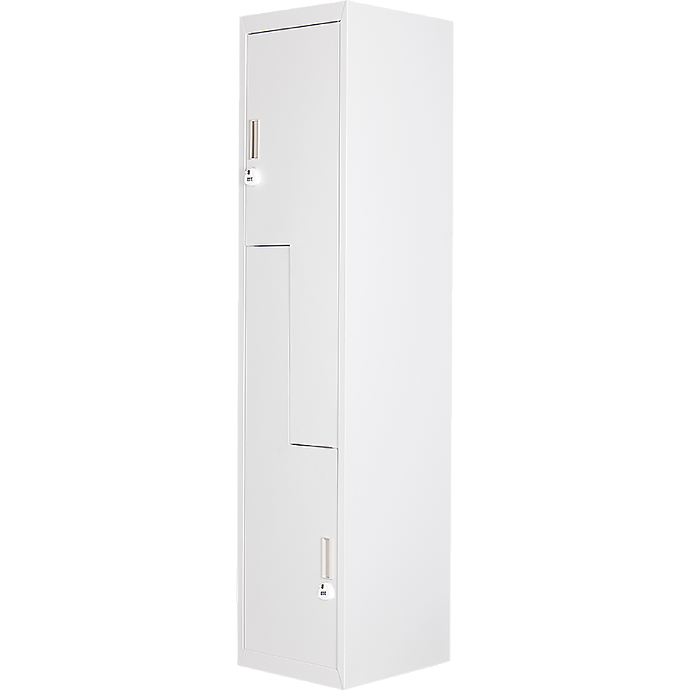 Grey Two-Door L-shaped Office Gym Shed Storage Lockers