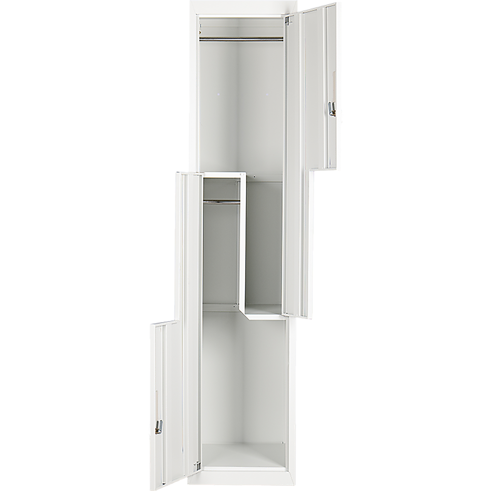 Grey Two-Door L-shaped Office Gym Shed Storage Lockers