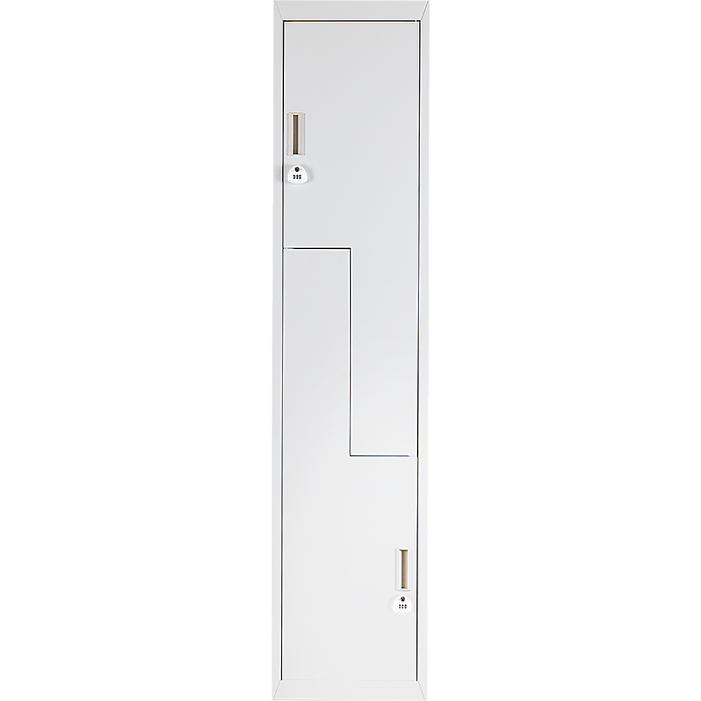 Grey Two-Door L-shaped Office Gym Shed Storage Lockers