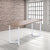V Shaped Table Bench Desk Legs Retro Industrial Design Fully Welded - White