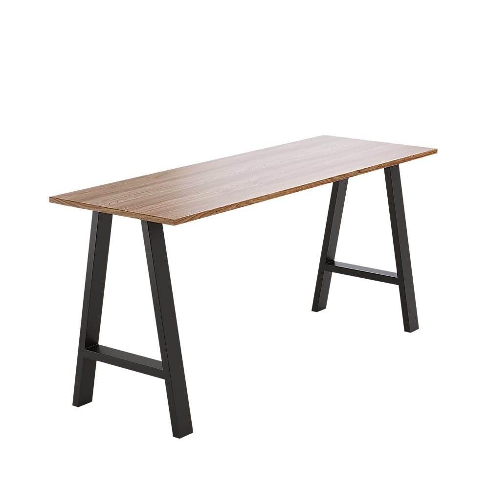 2x Rustic Dining Table Legs Steel Industrial Vintage 71cm - Black