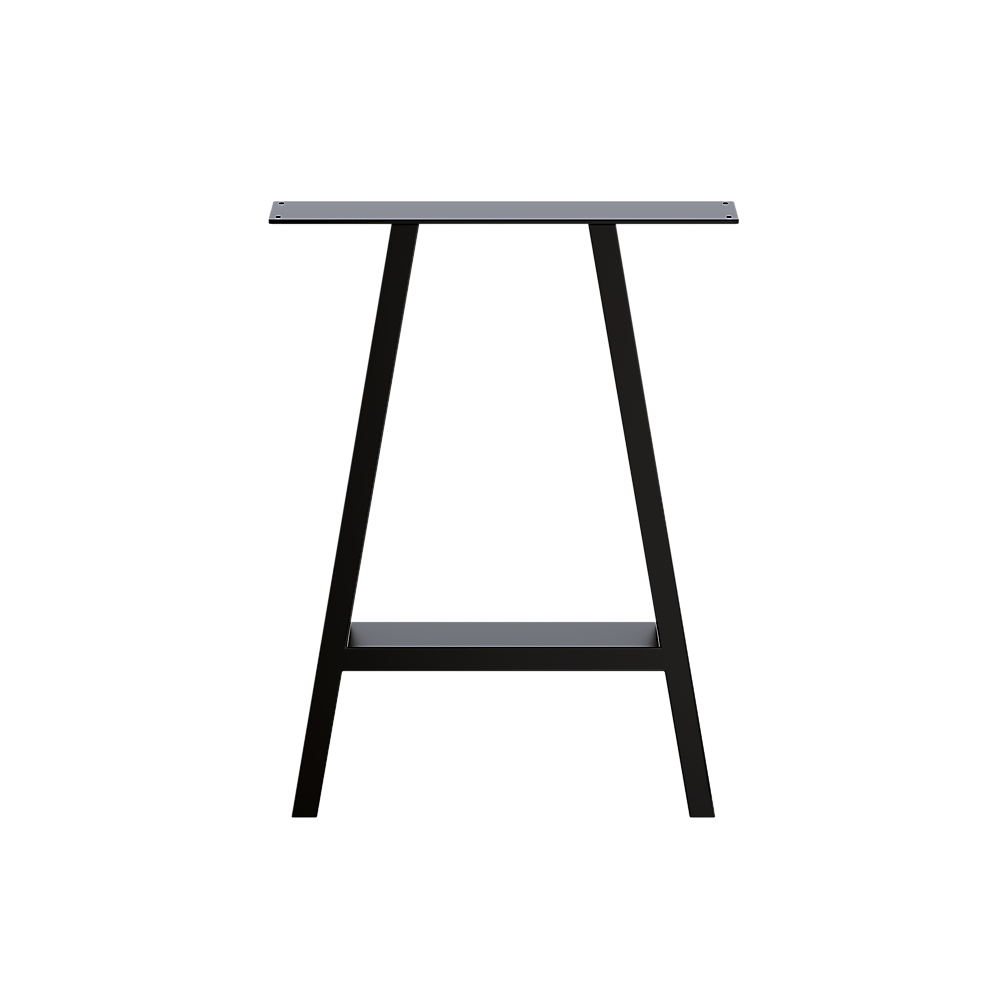 2x Rustic Dining Table Legs Steel Industrial Vintage 71cm - Black