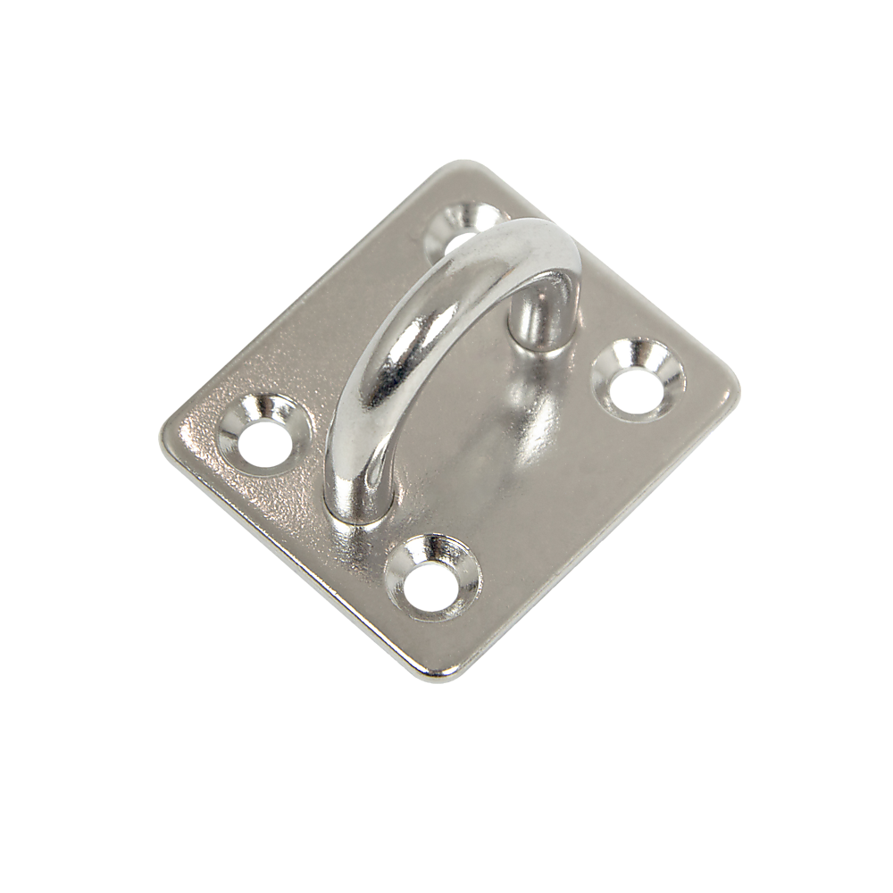4X M6 304 Stainless Steel Oblong Pad Eye Plate Marine Hardware Staple Hook
