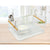 Metal Dish Drying Rack Drainboard Holder Tray Kitchen Plates Cutlery Wood Handle