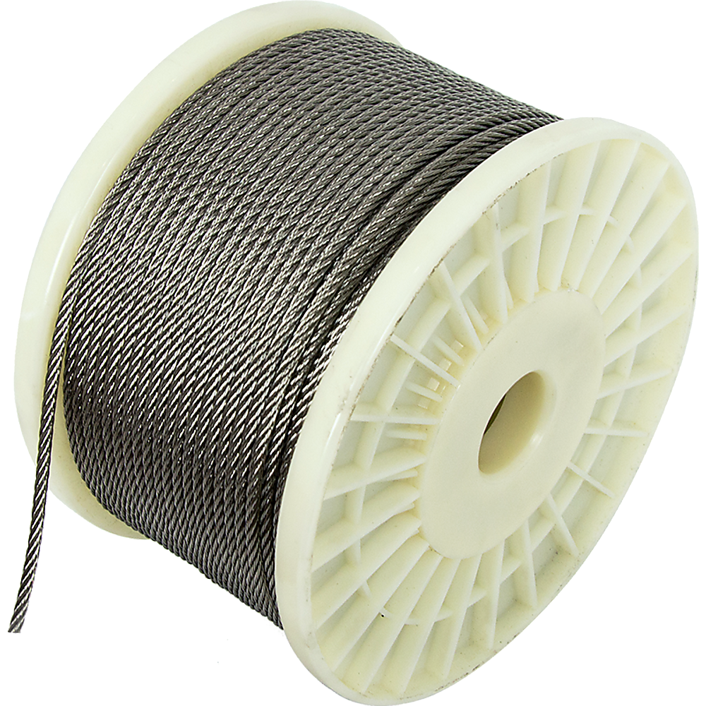 50M 316 Marine Stainless Steel Wire Rope Cable Decking Balustrade Rigging 7x19 4mm