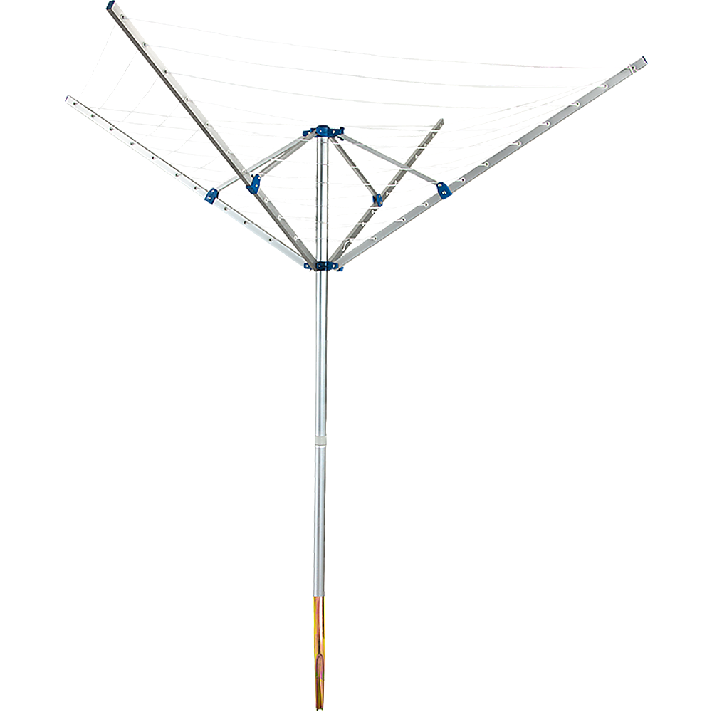 4 Arm Rotary Garden Washing Line Clothes Airer Dryer Outdoor Spike 40m Length