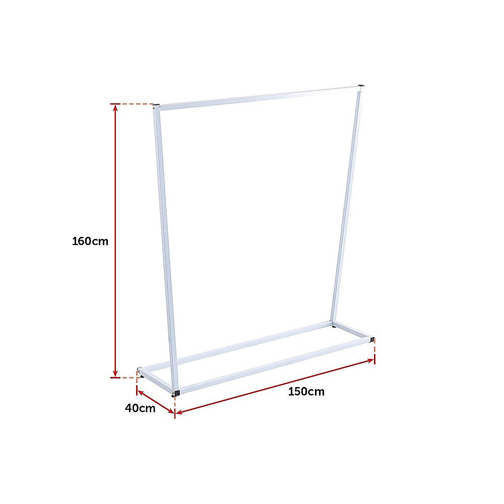 Commercial Clothing Garment Rack Retail Shop White