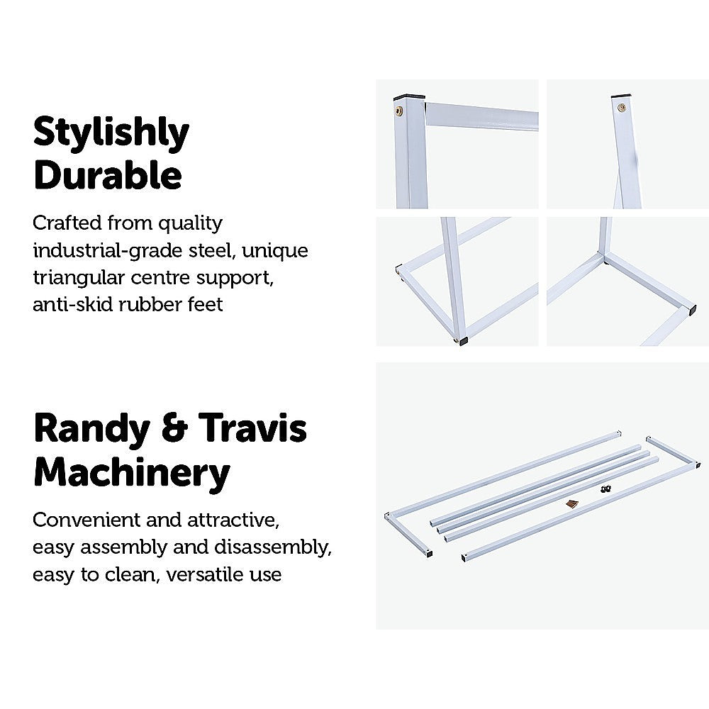 Commercial Clothing Garment Rack Retail Shop White