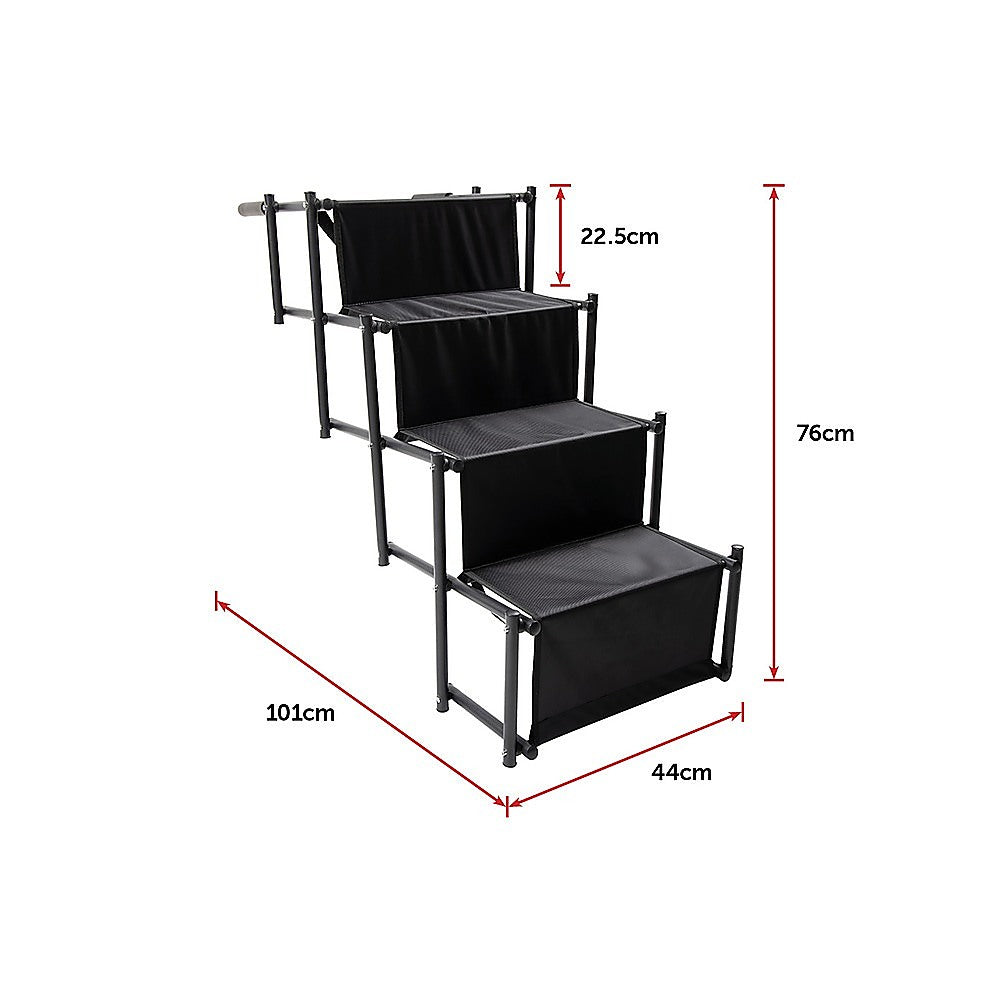 Folding Pet Dog Car Boot Access Steps Ladder Stairs Strong Lightweight