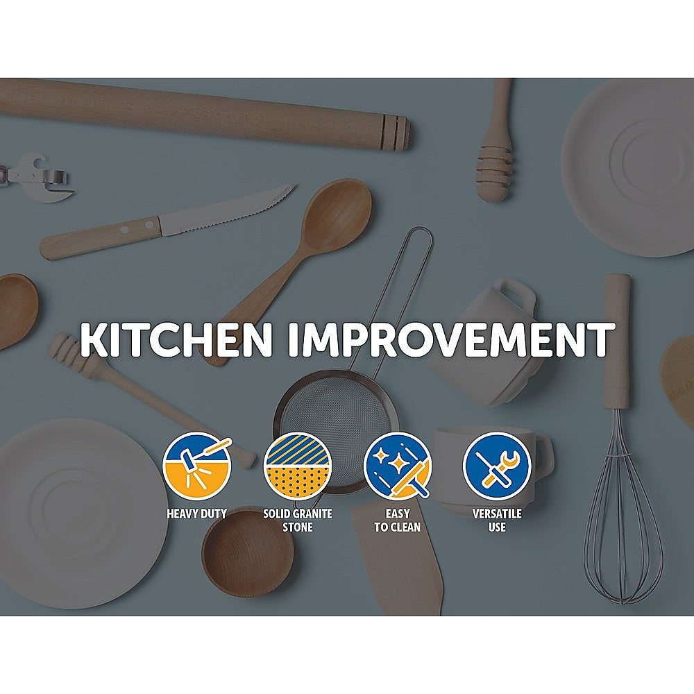 Large Pestle and Mortar Set Durable Granite Stone Spice & Herb Crusher