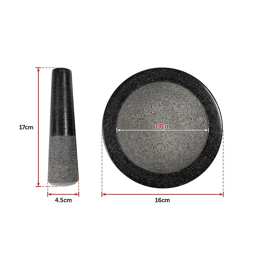 Large Pestle and Mortar Set Durable Granite Stone Spice & Herb Crusher